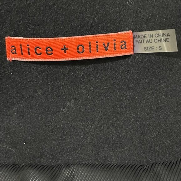 New Alice + Olivia wool military band embellished crop oversized blazer jacket - Picture 14 of 16